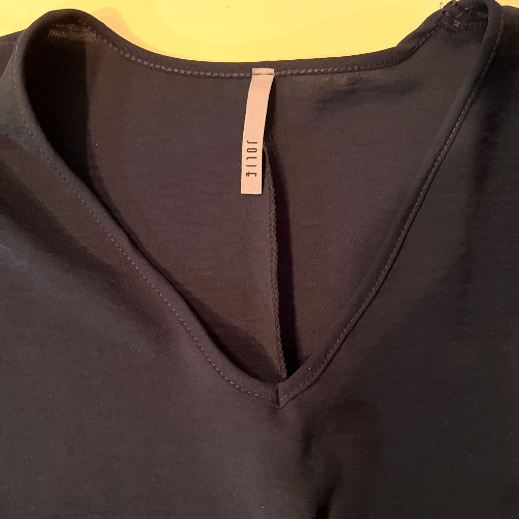 Jolie Oversize Blue Short-Sleeved Blouse (Size Large Nwt) — image 8 of 8